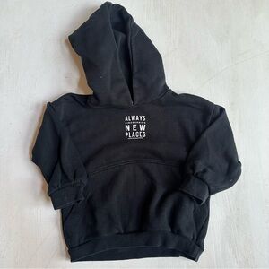 Zara Black Graphic Sweatshirt Hoodie